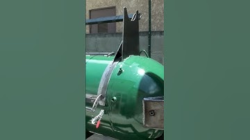 He upgraded from an Oklahoma Joe offset smoker to this #bbq #offsetsmoker #bbqsmoker