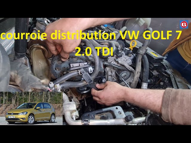 changement courroie distribution golf 7 2.0 tdi تغيير 7حزام محرك كولف 