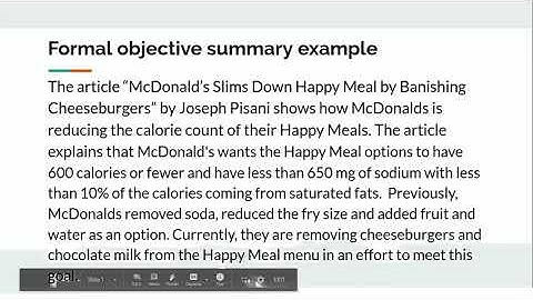 Objective Summary Video Lesson