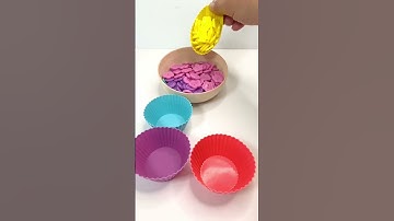 In and Out Buttons🔅ASMR Satisfying Reverse Video | Colorful Cups & Wood Bowl #asmr #buttons #viral