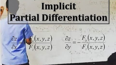 Implicit Partial Differentiation for Multi - valued Functions