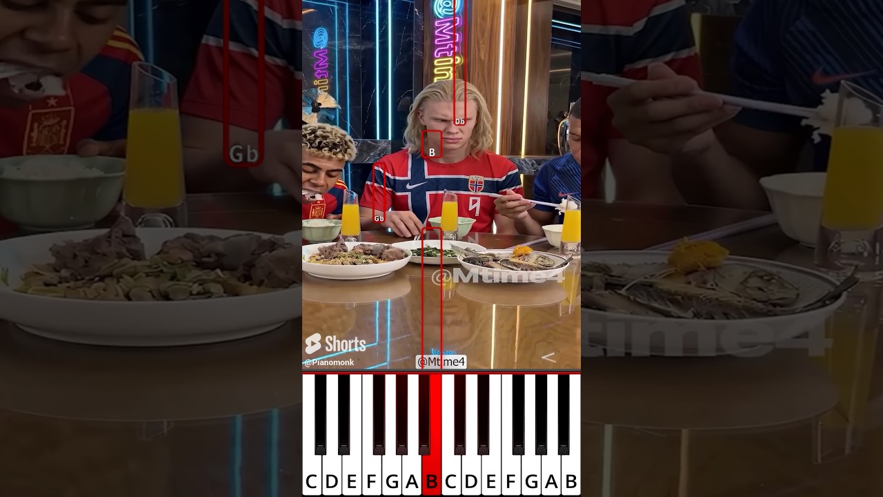 Haaland Judged Mbappé… Then Got The Same Face 😂🥤 #worldcup (@Mtime4) - Octave Piano Tutorial