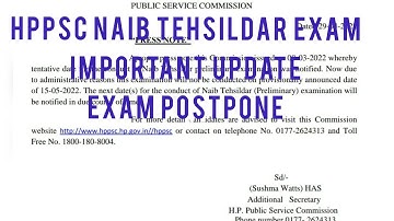 hp Naib Tehsildar exam important update