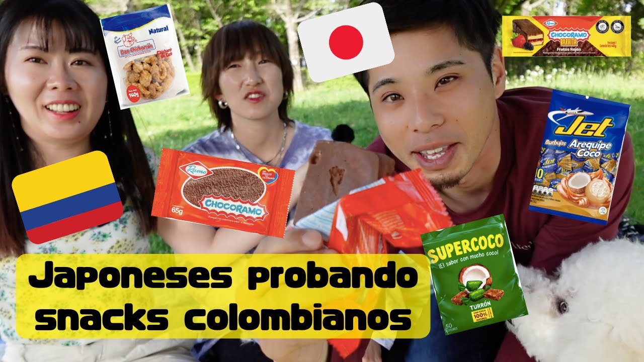 Japoneses probando snacks colombianos🇨🇴🇯🇵