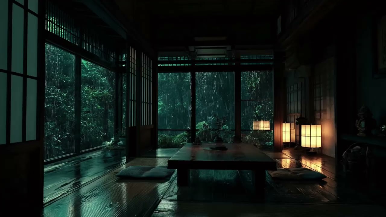 Midnight Piano Serenity | Gentle Window Rain Audio for Deep Focus, Calm Thoughts and Restful Ease