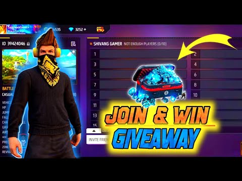 FREE FIRE LIVE GIVEAWAY CUSTOM ROOM | FF LIVE REDEEM CODE GIVEAWAY ...
