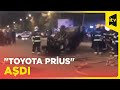 &quot;Toyota Prius&quot; yoldan çıxaraq aşıb, xəsarət alan var