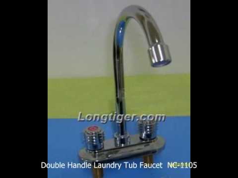 Double Handle Laundry Tub Faucet - YouTube