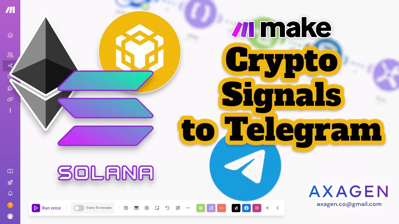 Automated Crypto Signals to Telegram - Real-Time Pools, Alerts & Filters  with Make.com