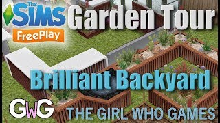 The Sims Freeplay- Brilliant Backyard Garden Tour