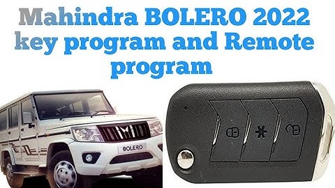 Mahindra BOLERO key programming  and Remote programming