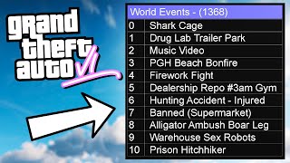 GTA 6 Will Have Over 1300 World Events... Here Are Some of Them