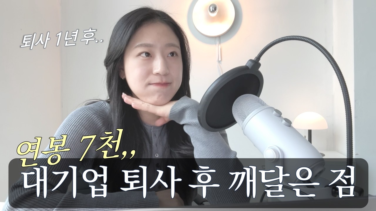 대기업 퇴사 후 깨달은 현실 3개