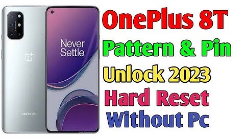 OnePlus 8T Password Lock Pin Pattern Lock Remove Without PC Very Easy | How to Hardreset ?