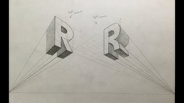 How to draw a letter "R" in two point perspective