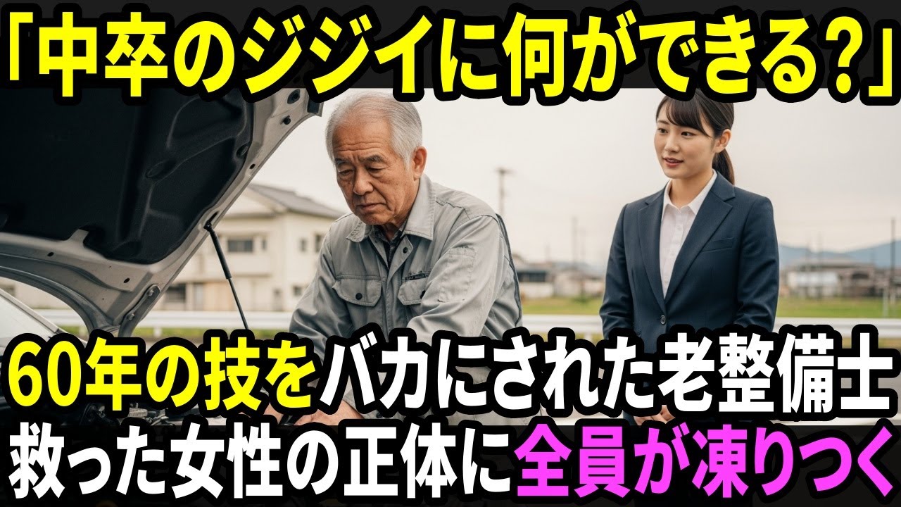 60年の技を「中卒のじじい」呼ばわりされた老整備士──救った女性の正体に、全員が凍り付いた