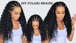 HOW TO : DIY EASY FULANI BRAIDS /CROCHET METHOD /TRENDING HAIRSTYLE / Protective Style / Tupo1