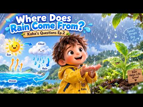 Where Does Rain Come From? 🌧️ Kaka's Questions Ep.2 - Fun Science for Kids | Queen English Kids