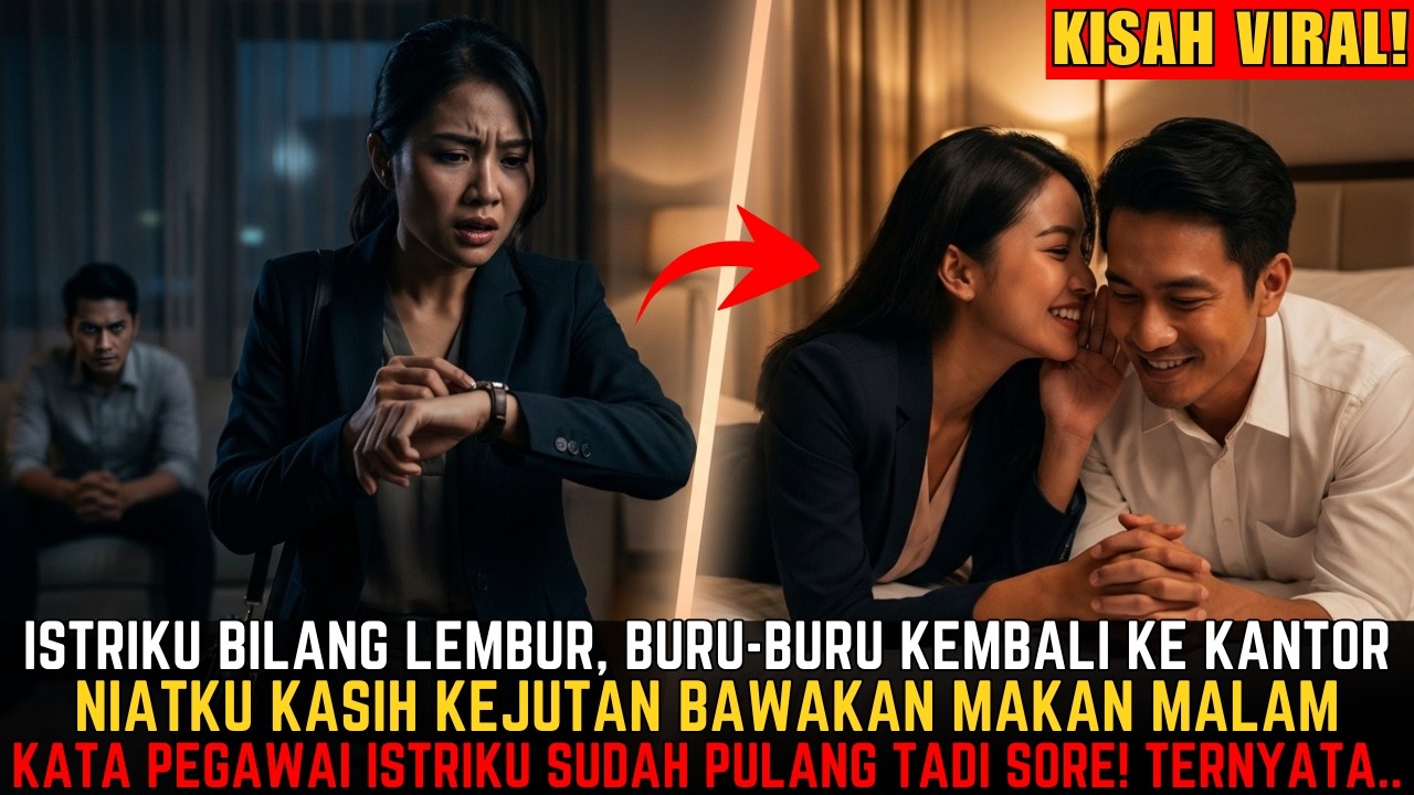 ISTRIKU BILANG LEMBUR DI KANTOR! AKU BAWAKAN MAKAN MALAM, KATANYA ISTRIKU SUDAH PULANG! TERNYATA..