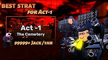 BEST STRAT FOR ACT-1 !!! [ Skibi Defense ] #roblox #towerdefense #fypシ