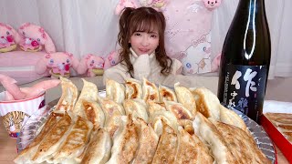 【大食い】餃子もちもち特大【もえあず】
