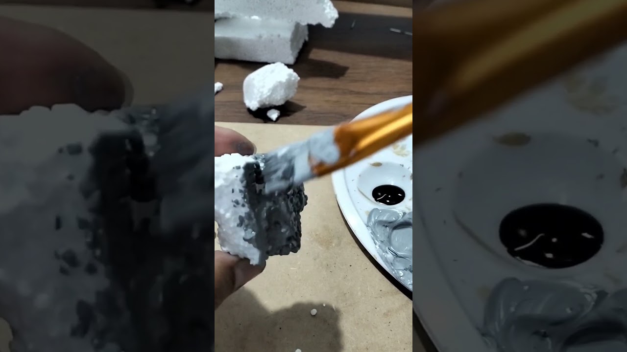Crea Piedras con Unicel para maqueta o diorama