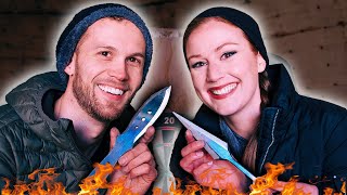 Calli and Nate Make Throwing Knives and Fireballs