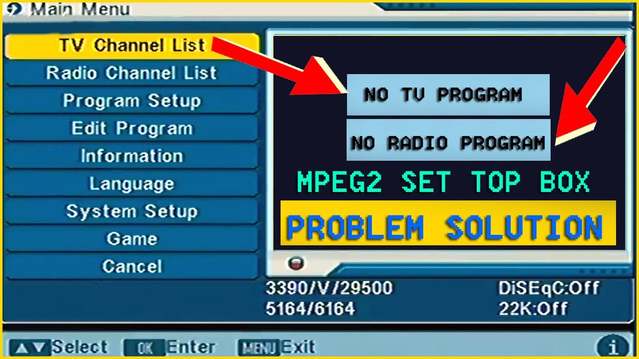 DD Free Dish Mpeg2 Box No Tv Program Problem Solution||No Tv/Radio Program की प्रॉब्लम कैसे ठीक करें