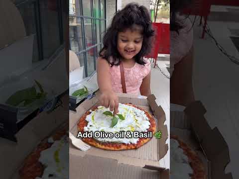 🥰4-year old tries Domino’s NEWLY Launched Burrata Pizza! 😍🍕#shorts #ashortaday #foodshorts