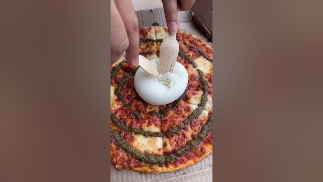 🥰4-year old tries Domino’s NEWLY Launched Burrata Pizza! 😍🍕#shorts #ashortaday #foodshorts