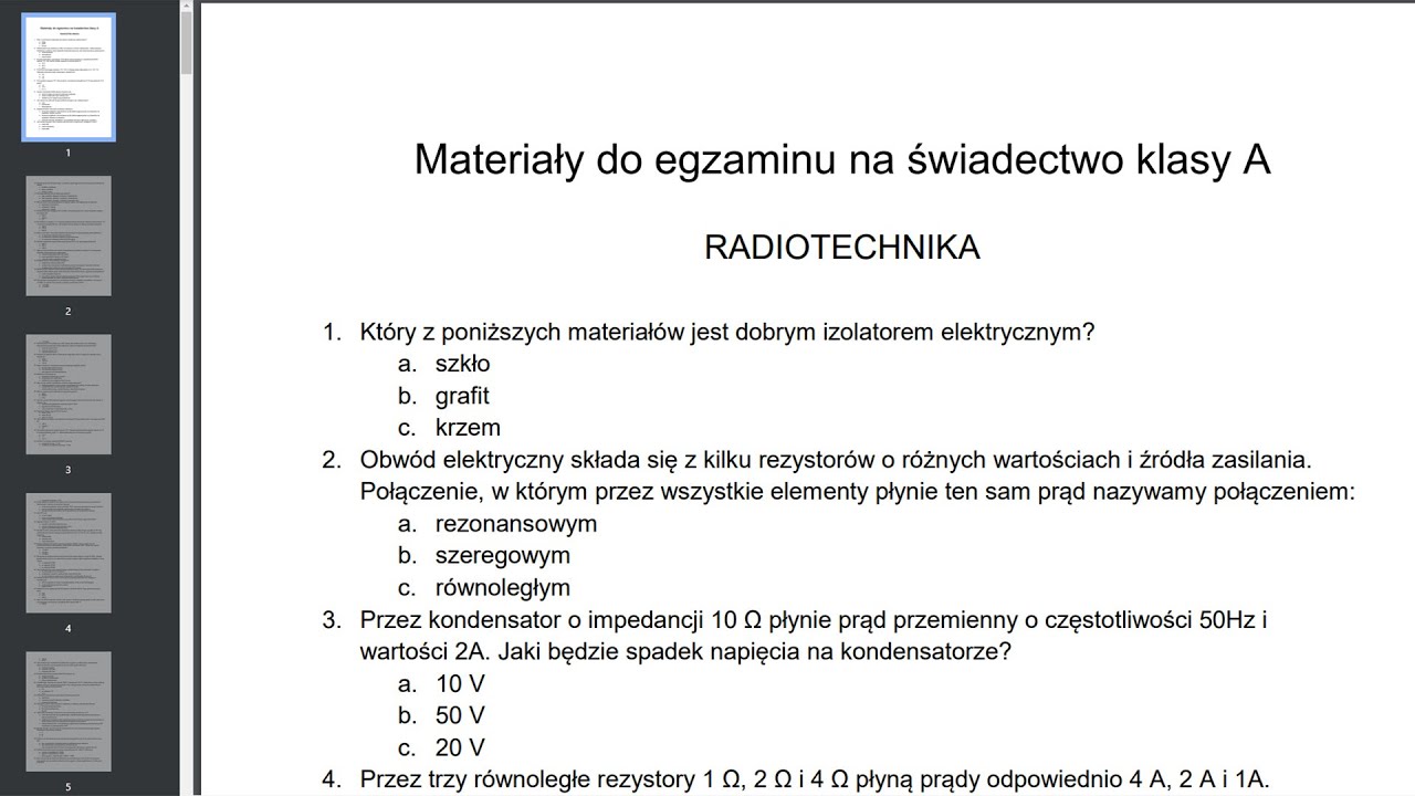 Sprawdzian Spotkanie Z Fizyką Klasa 7 Nowa baza pytań na egzaminach krótkofalarskich - YouTube