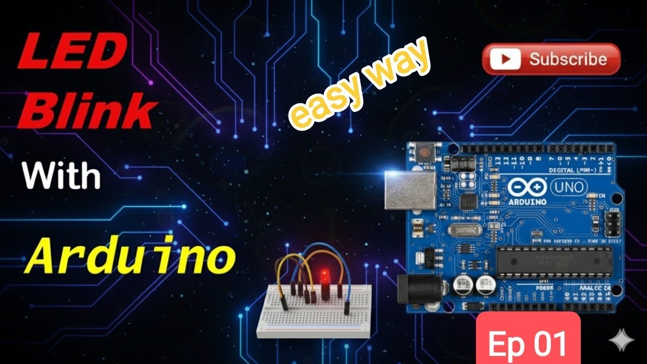 Easy arduino led blinking project (සරලව ඉලෙක්ට්රොනික් පාඩම්) - YouTube