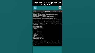 Conocer las BD y Tablas en MySQL