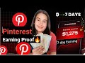 Pinterest se paise kmaye 2026 l Pinterest se 7 day me kaise kmaye l Pinterest earning proof