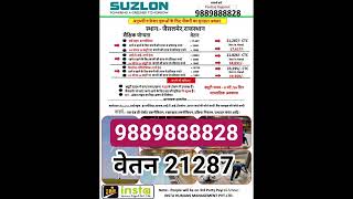 Suzlon reliable energy job । 10th 12th iti diploma students वेतन 21287 #jobs #itijobs #noidajob