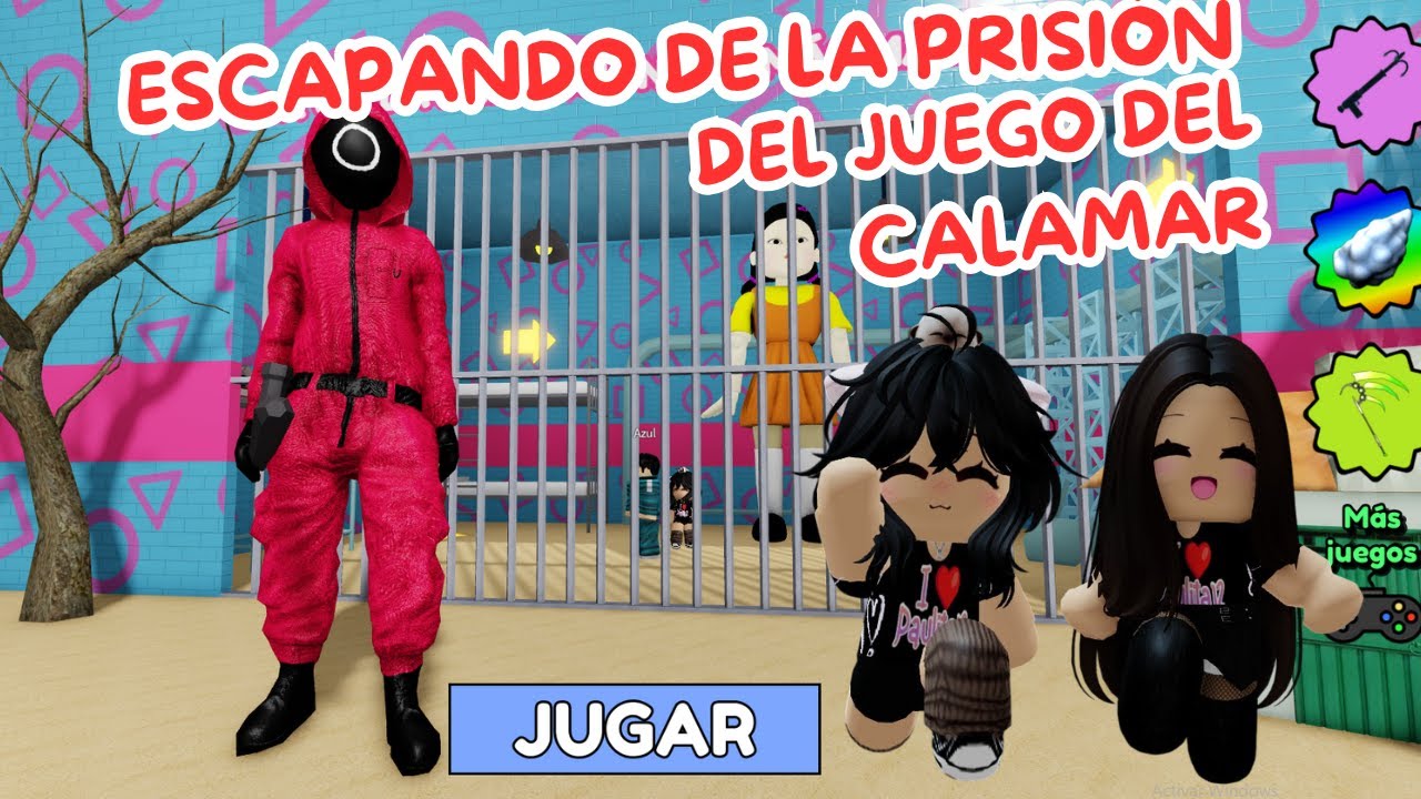 ESCAPANDO DE LA PRISIÓN DEL JUEGO DEL CALAMAR #ROBLOX #OBBY #PAULITA12