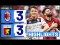 Milangenoa 33  highlights  honours shared after san siro goalfest  serie a 202324