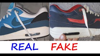 Nike Air Max 1 real vs fake review. How to spot counterfeit Nike Airmax 1 trainers