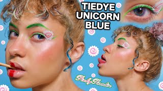 Princess Pinky Tiedye Unicorn Blue Pinky Paradise Lenses Try On On Dark Brown Eyes