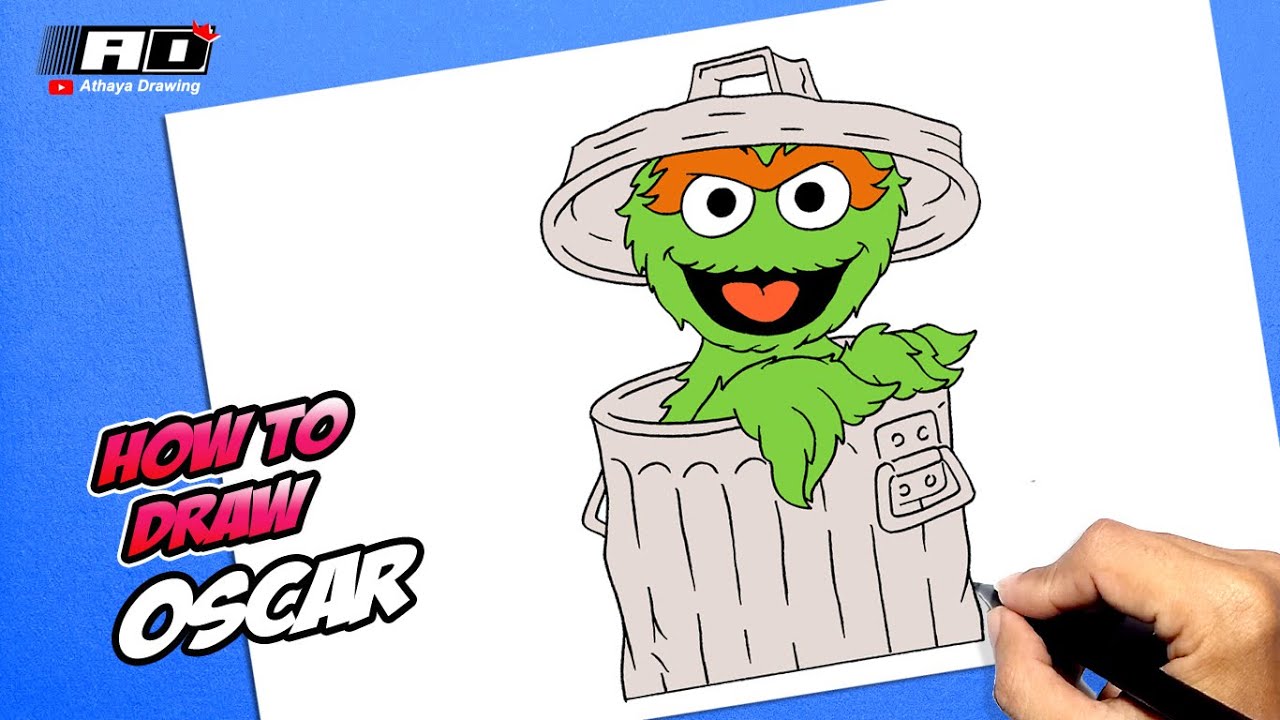 How To Draw Oscar The Grouch From Sesame Street