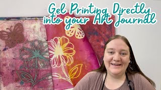 Gel Printing Straight Into My Art Journal Easy Backgrounds & Layers for mixed media art journals