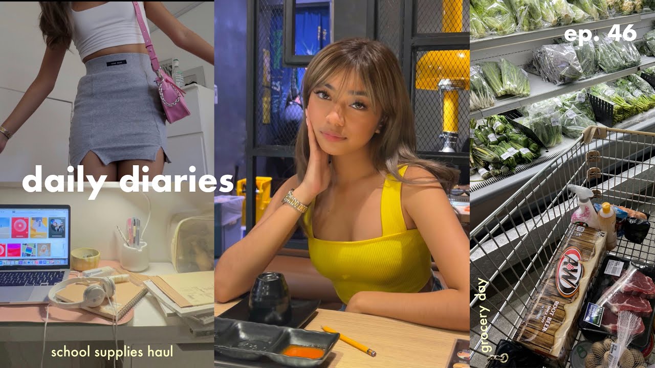DAILY DIARIES | School Supplies Shopping, Grocery Day, Productive Days 🧺🌷 | Stephanie Concepcion