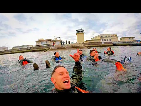 Rigorous Water Survival Training with U.S Marines VMFA-242 at MCAS Iwakuni Japan