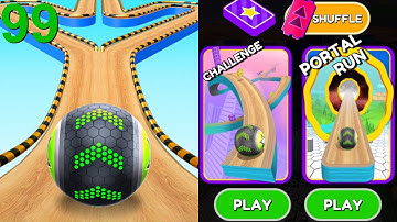 Going Balls Speedrun, Grappige Fails vs. Uitdaging, Portal Run, Moeilijk Level Android, iOS Gamep...