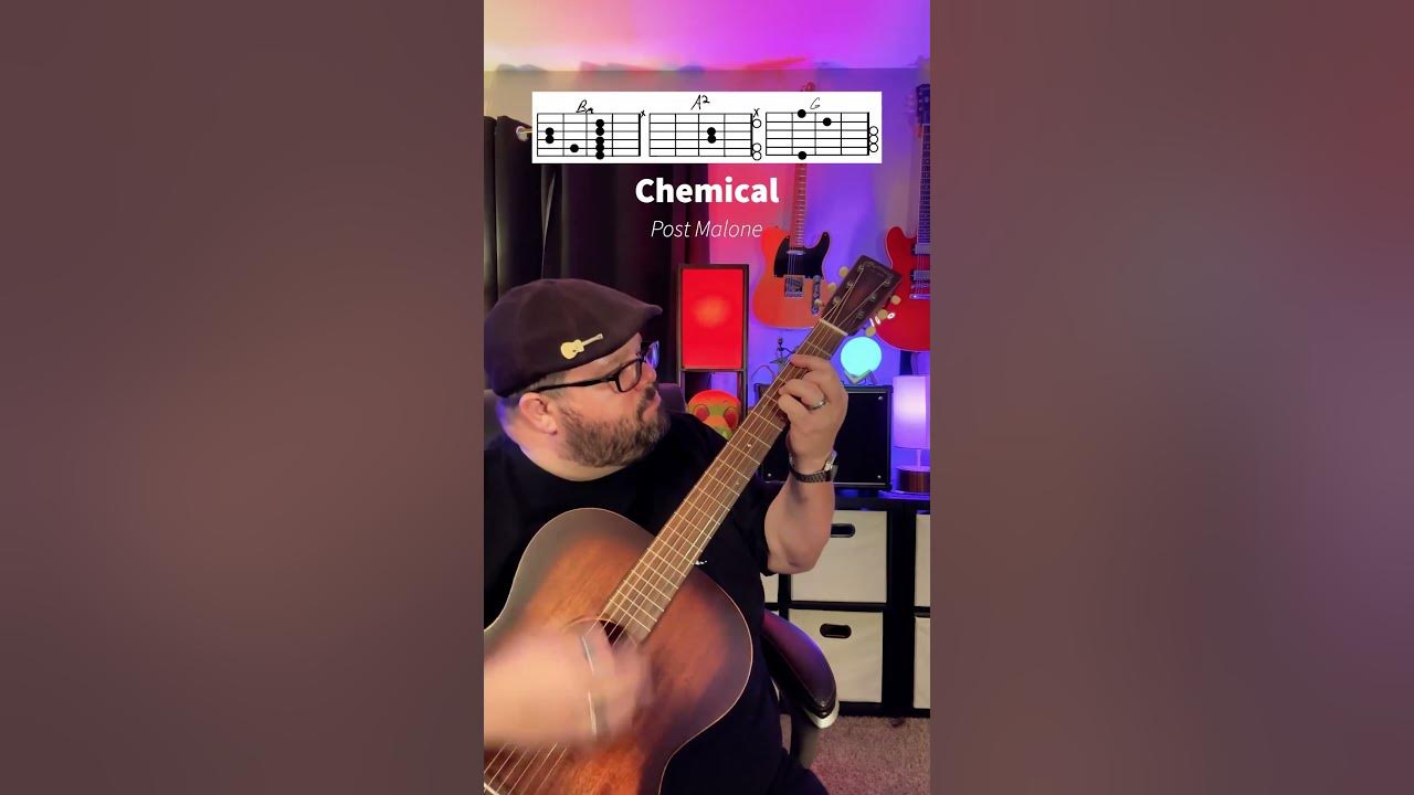 Chemical by Post Malone Guitar Tutorial! #shorts #youtubeshorts #guitar #music #guitarra #musica