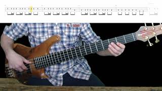 Iron Maiden - Run To The Hills Bass Cover with Playalong Tabs in Video