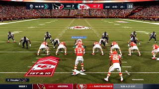 Madden nfl 21 texans vs chiefs week 1 kickoff game 1st half ps4 pro