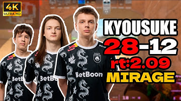 kyousuke (28-12) rt:2.09 w/Mokuj1n/-SYPH0 l EU FACEIT RANKED (mirage) | #cs2 #pov