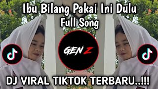 IBU BILANG PAKAI INI DULU BIAR MEREKA MAU MAIN FULL SONG || LAGU SEDIH VIRAL TIKTOK TERBARU 2026