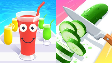 Juice Run vs Perfect Slices - All Levels Gameplay Walkthrough